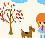 Dog Walking Vector Cartoon
